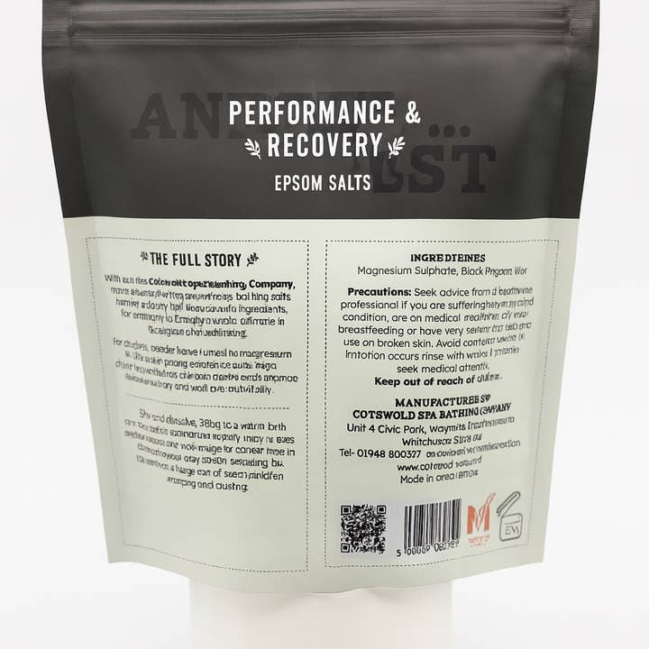 Cotswold Spa Bathing Company – wholesale Bath salts – Performance & Recovery Magnesium Salt | 250g Bath & Foot Spa1