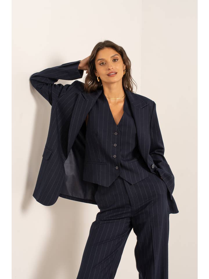 Attentif Paris - Wholesale Blazer - Women's - Oversized pinstripe blazer20