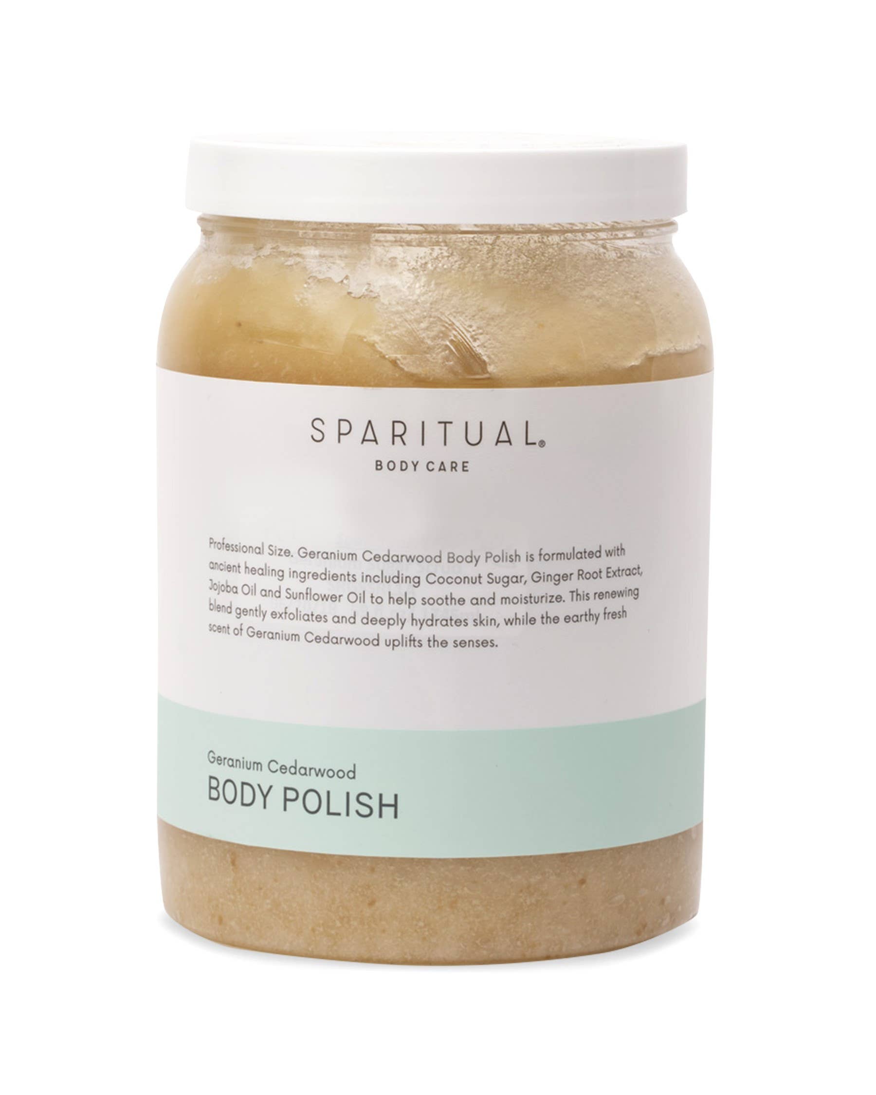 SPARITUAL - Wholesale Body Scrub/Exfoliant - Geranium Cedarwood Polish 59oz PRO Size