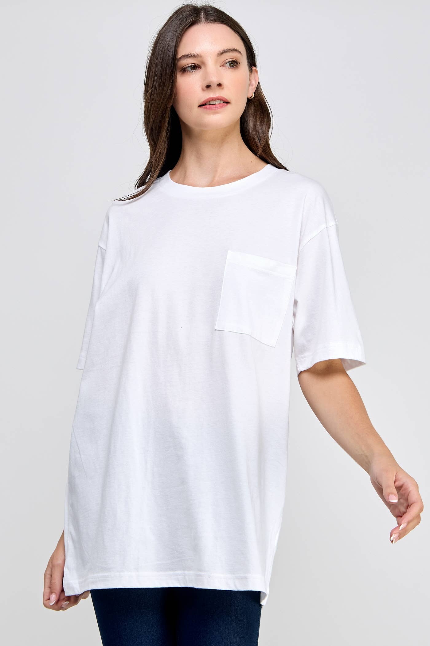 Honestee - Wholesale T-Shirt (Graphic) - Women's - Blank Short Sleeve T-Shirt with Chest Pocket3