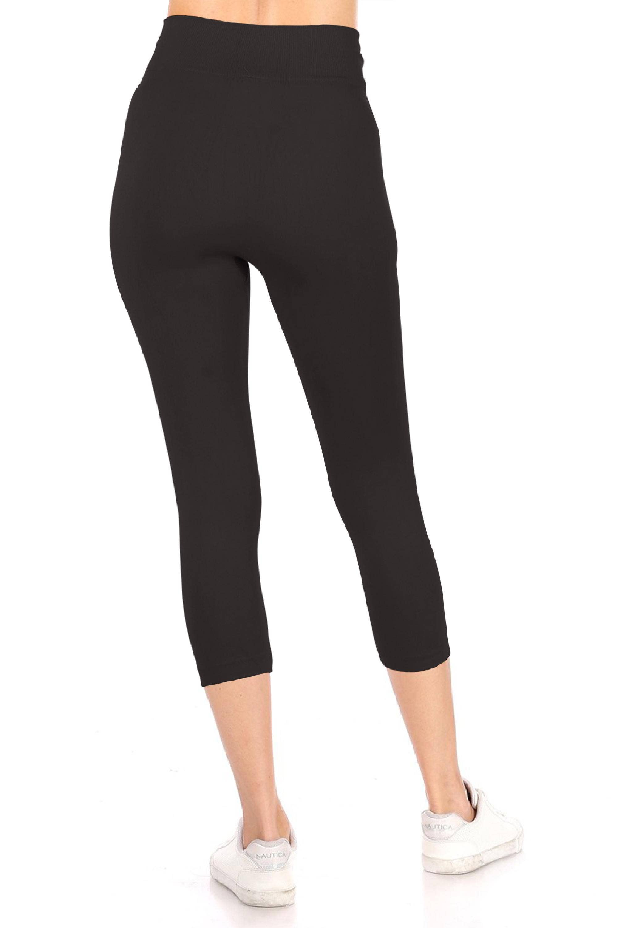 MOA COLLECTION - Wholesale Athletic/Lounge Leggings - Women's - Women's Casual Solid Seamless Capri Leggings9