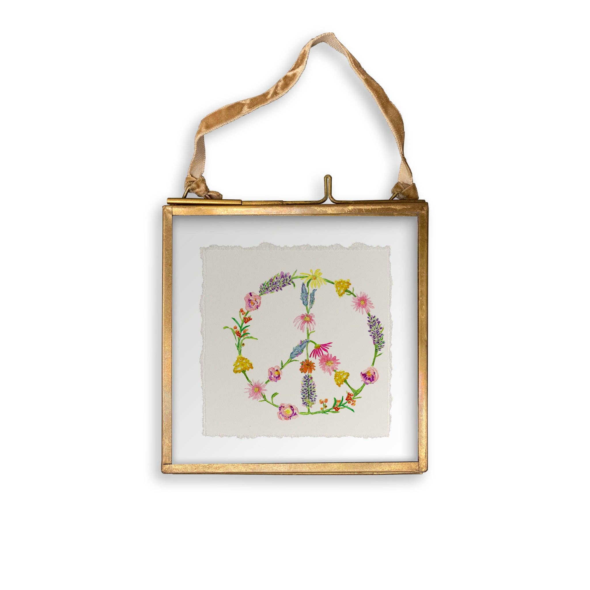 French Graffiti - Wholesale Tea Towel - Floral Peace Sign12