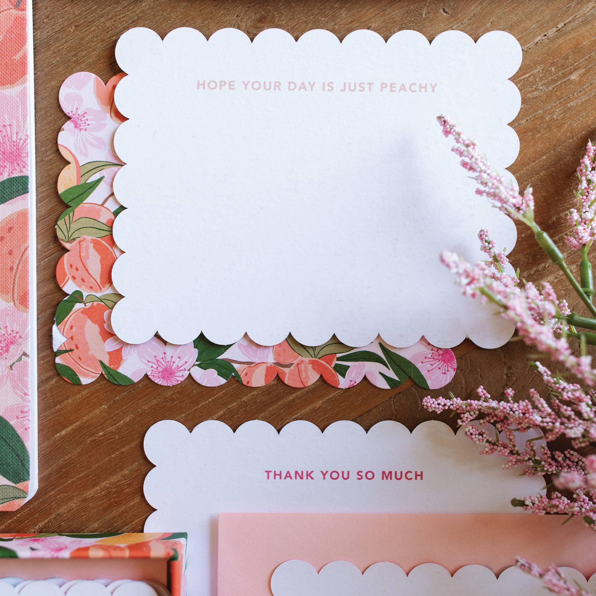 Paper Farm Press - Wholesale Stationery/Notecard Set - Peach Blossom Assorted Notecard Set2