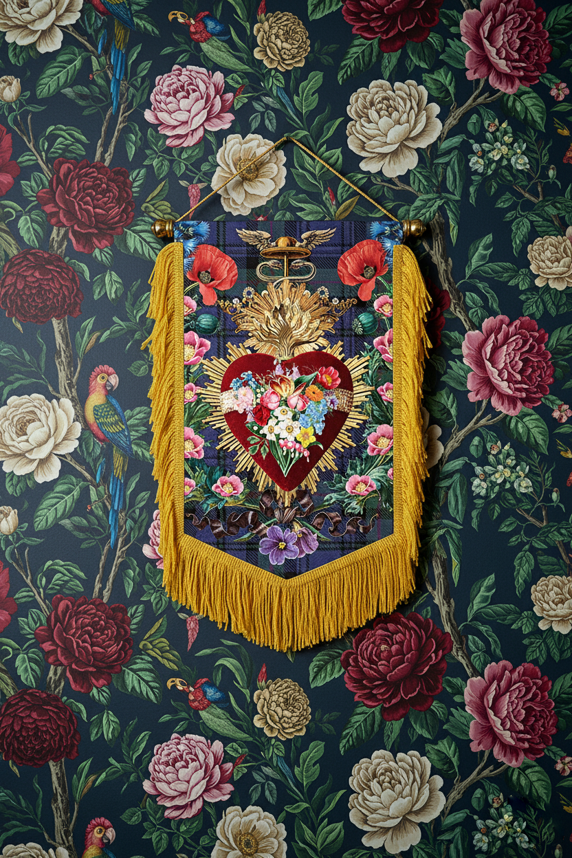 Mouchkine Jewelry - Wholesale Banner - Sacred Heart Ornamental Wall Banner 30x20 cm4