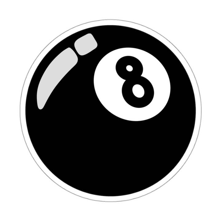 Black Preppy 8 Ball Sticker for wholesale by LivLearnLove