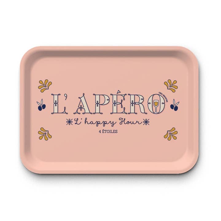 Rektangulær kraftbakke (42x30 cm) - Aperitiffen* for engroshandel hos Hirondelle & Cie