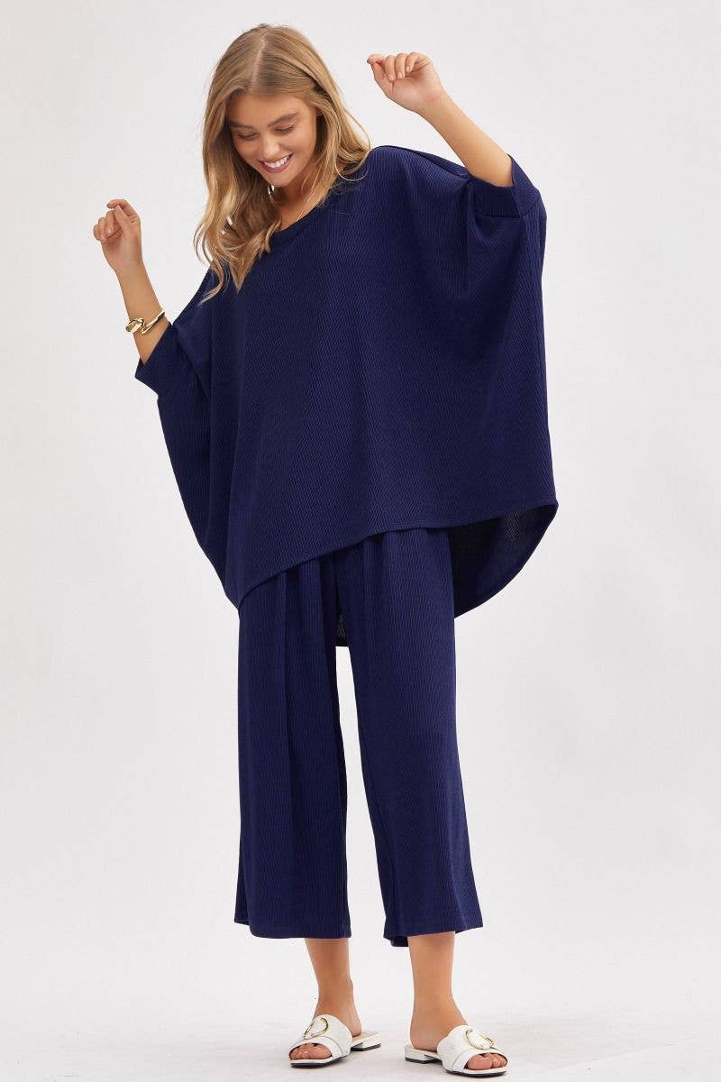 Dear Scarlett – Engroshandel Top- og buksesæt (IKKE Loungewear) - Dame – Solid Bluse + Bred Ben Sæt TRVSET-BALI7