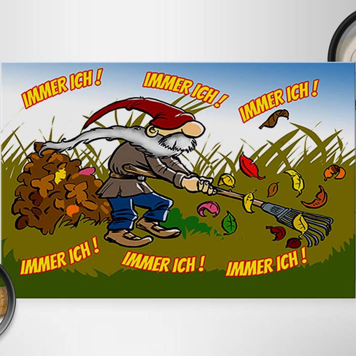 Femer - Wholesale Sign - Wooden sign saying 30x20cm always me gnome in the garden wooden decorative sign wooden sign1