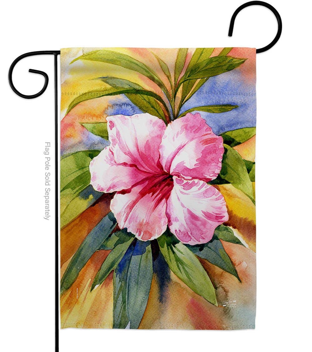 Two Group Flag Co - Wholesale Flag - Hibiscus Garden Floral Tropical Decor Flag0