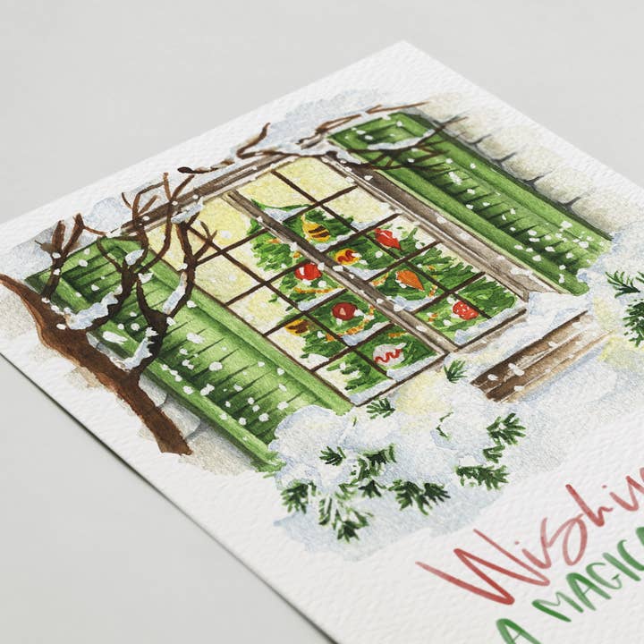 Blue Thistle - Wholesale Christmas Card - Merry Christmas Card, Happy Holidays, Eco Friendly1