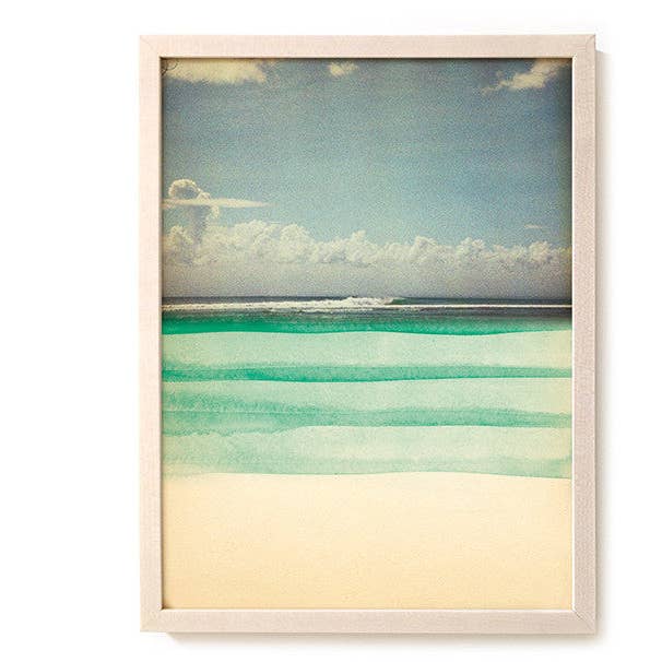 Surfing Art Print "Green Shore" - Mixed Media for wholesale by Matthew Allen Art