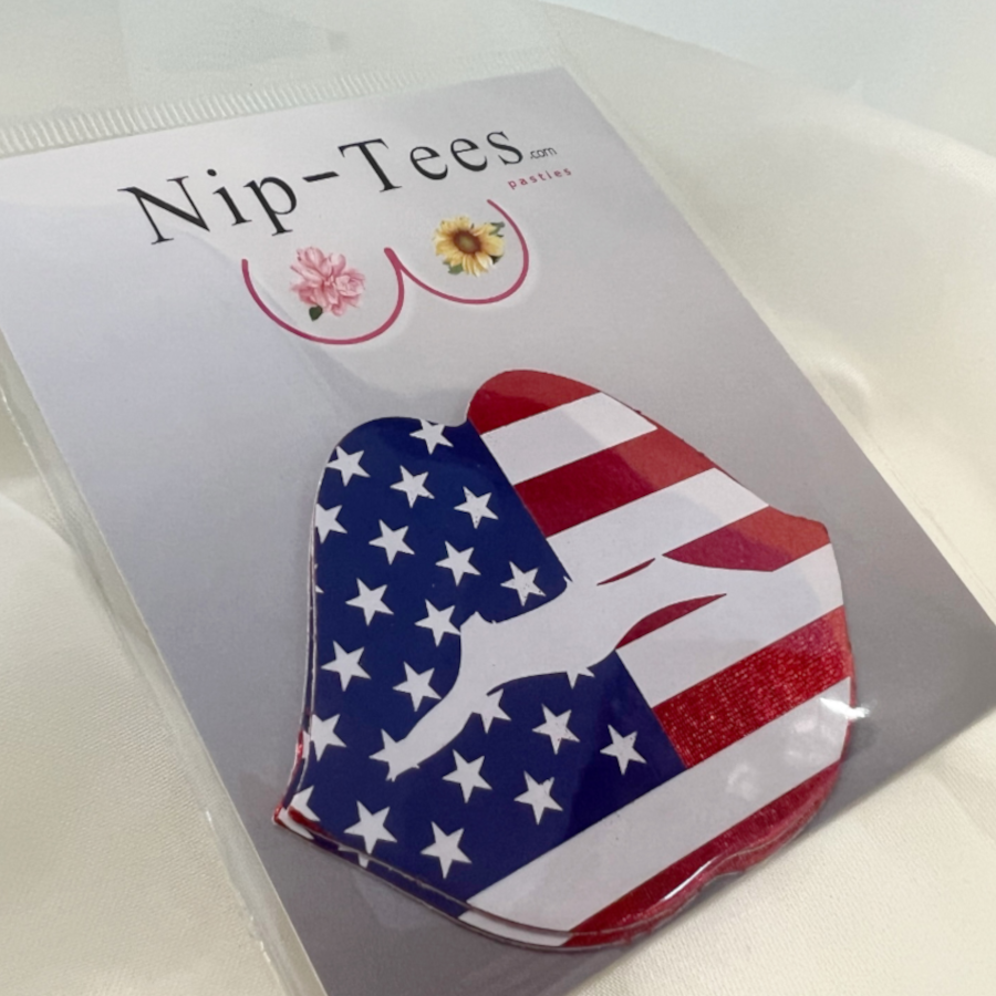 Niptees - Wholesale Nipple Pasties - Women's - Patriotic Lips Nipple Cover Pasties1
