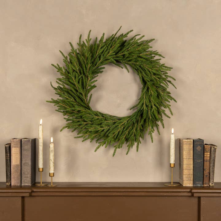 22" SOFT TOUCH NORFOLK PINE WREATH for wholesale by Ragon House