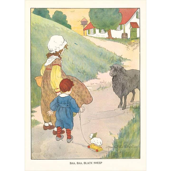 Found Image Press - Wholesale Art Print - Art Print KF-699 Baa, Baa, Black Sheep