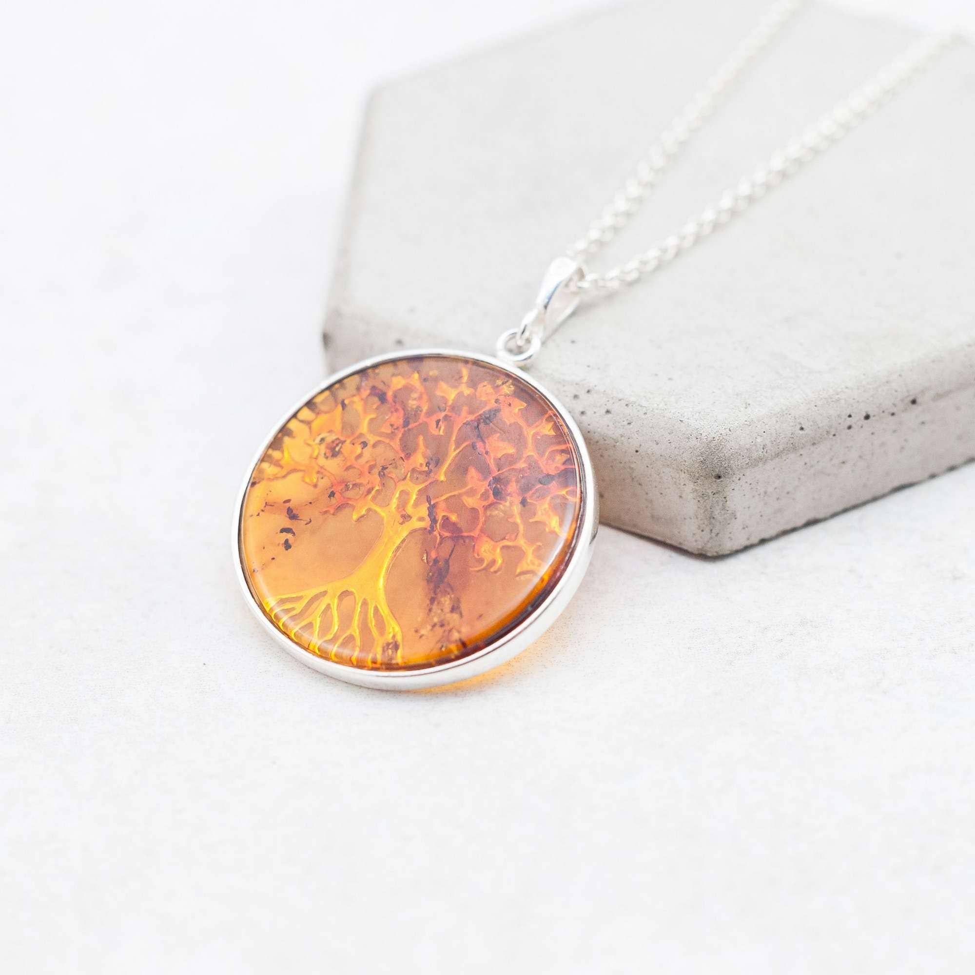 Marcin Waryszak – Colar pingente/pendente por atacado – Pendente Árvore da Vida Prateado Báltico Árvore De12