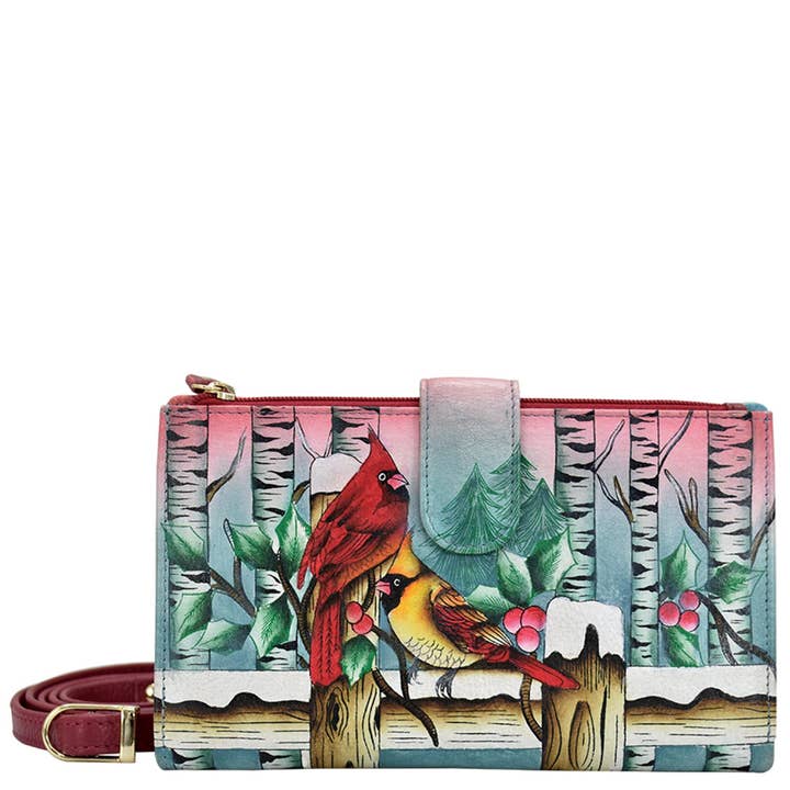 Hand-Painted Leather Cell Phone Case & Wallet - 1113 for wholesale by Anuschka | Vanya Lara (USA)