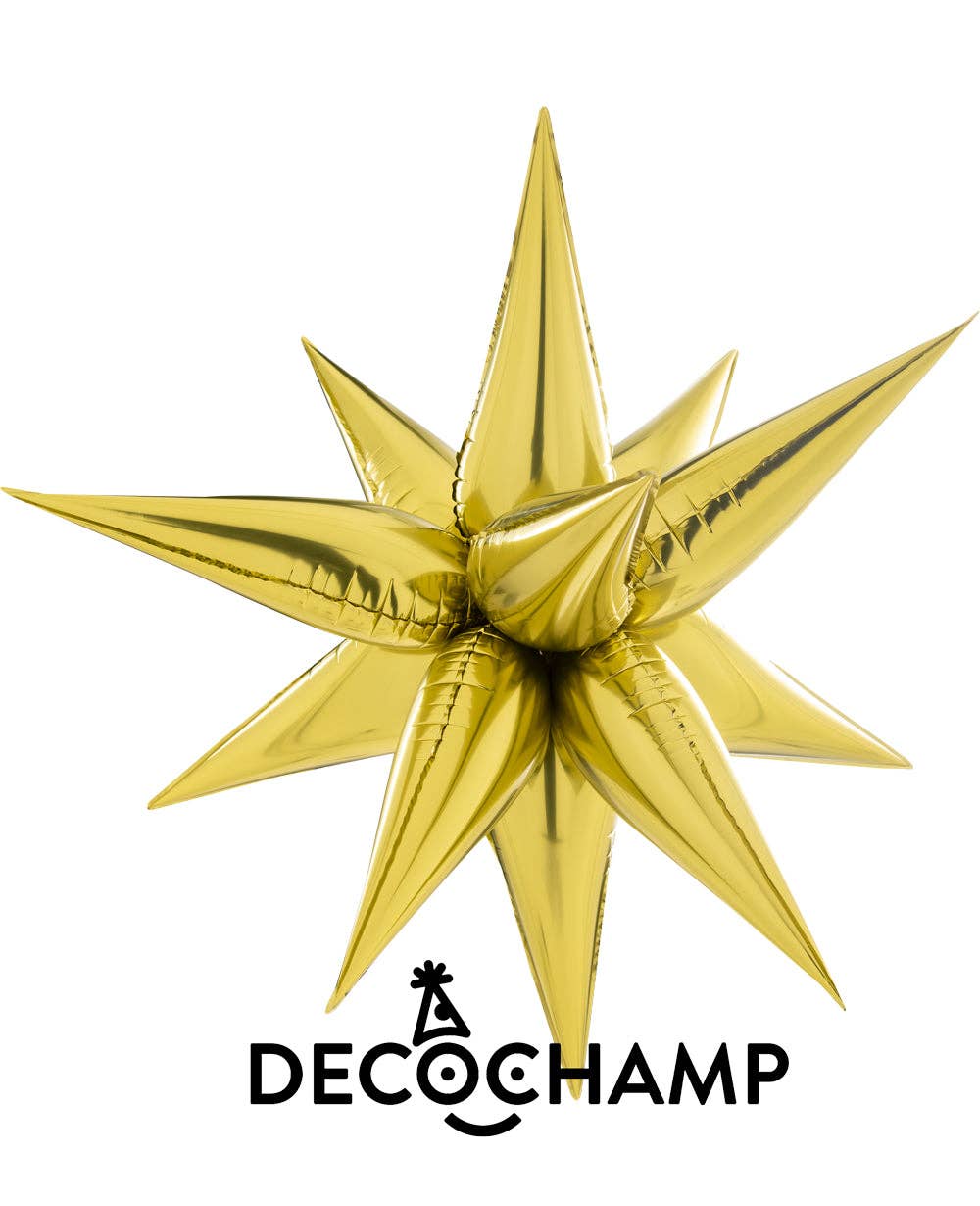 THE BALLOON HUB - Wholesale Balloon - DecoChamp Starburst 3D Foil Balloon - 26 in. (Choose Color)0