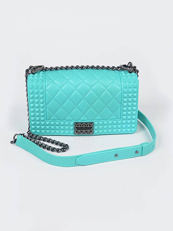 Jelly Studded shape Monotone Clutch for wholesale by Shop Neighbors