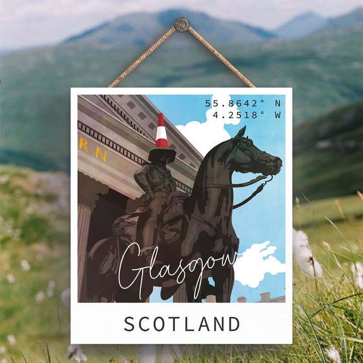 P5137 - Hertugen Af Wellington-statuen Dagslys Glasgow Scotlands for engroshandel hos Vivid Squid Wholesale