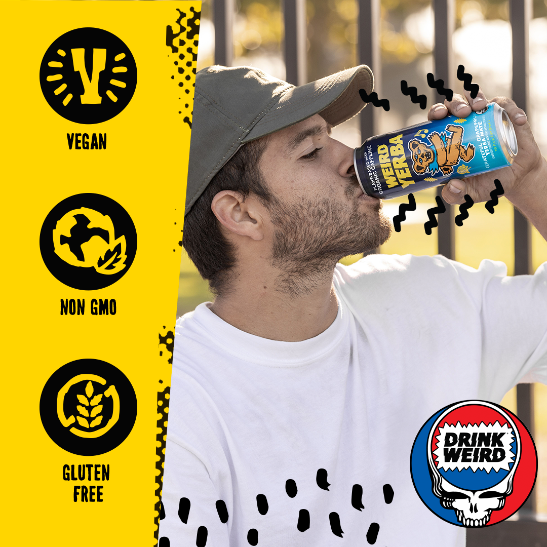 Weird Beverages - Wholesale Sports/Energy Drink - Organic Grateful Grapefruit Yerba Mate 12pk of 16oz Cans3