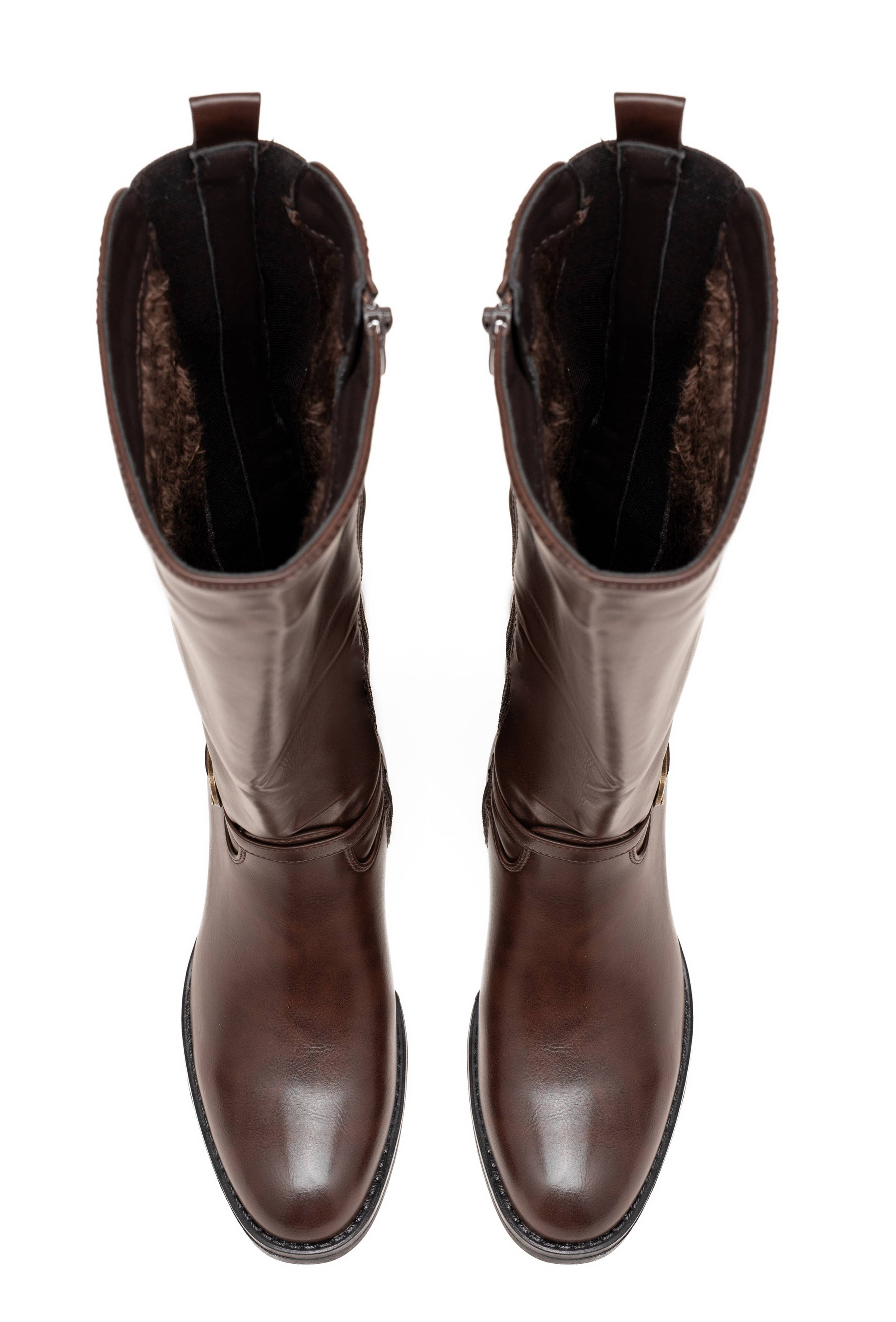 C'M PARIS - Wholesale Boots - Women's - Classic Riding Boot with Ankle Strap 30223
