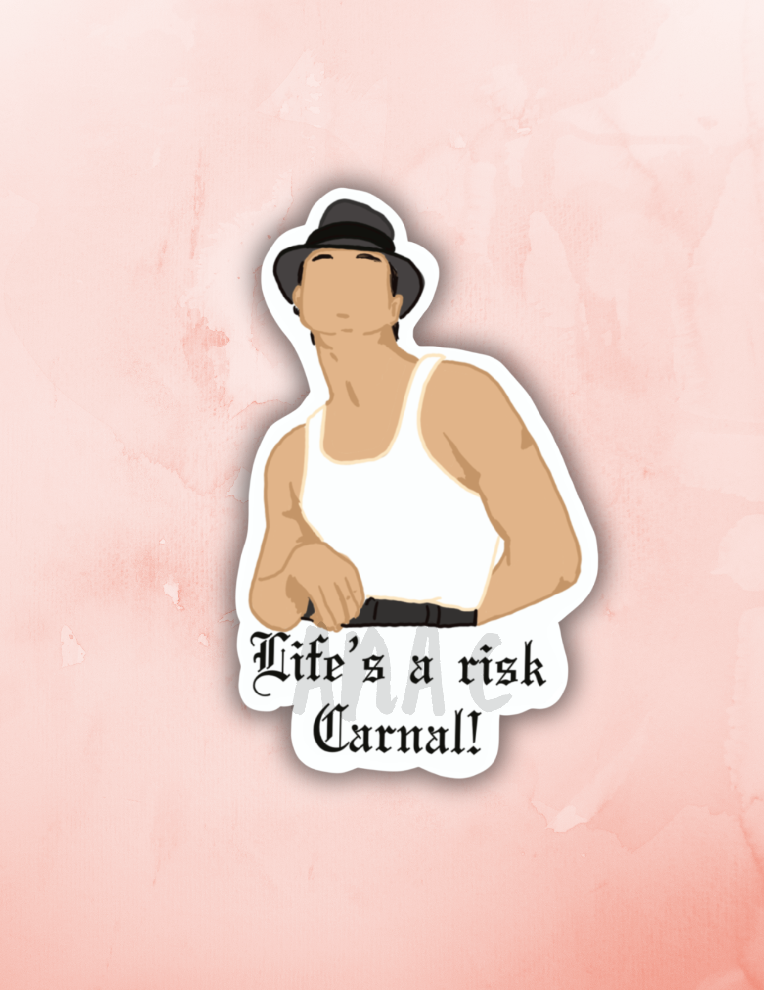 Lalatina Shop - Wholesale Sticker - Life is a risk carnal water resistant sticker0