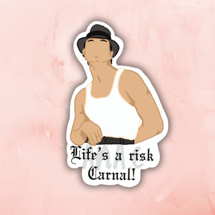 Lalatina Shop - Wholesale Sticker - Life is a risk carnal water resistant sticker