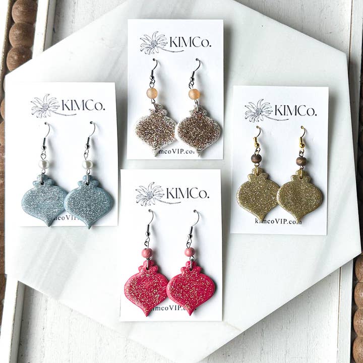 Polymer Clay Earrings - Sparkly Ornaments for wholesale by KIMCo.
