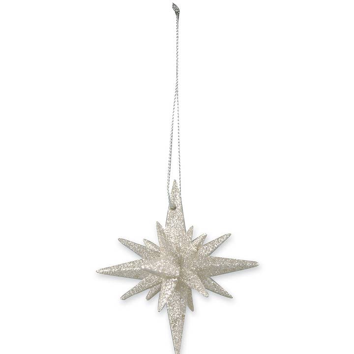 Bethany Lowe Designs - Wholesale Ornament Set - Platinum Sparkle Moravian Star S60