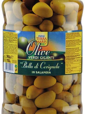 GREEN OLIVES BELLA CERIGNOLA 9|11 3100 GR for wholesale by Europi