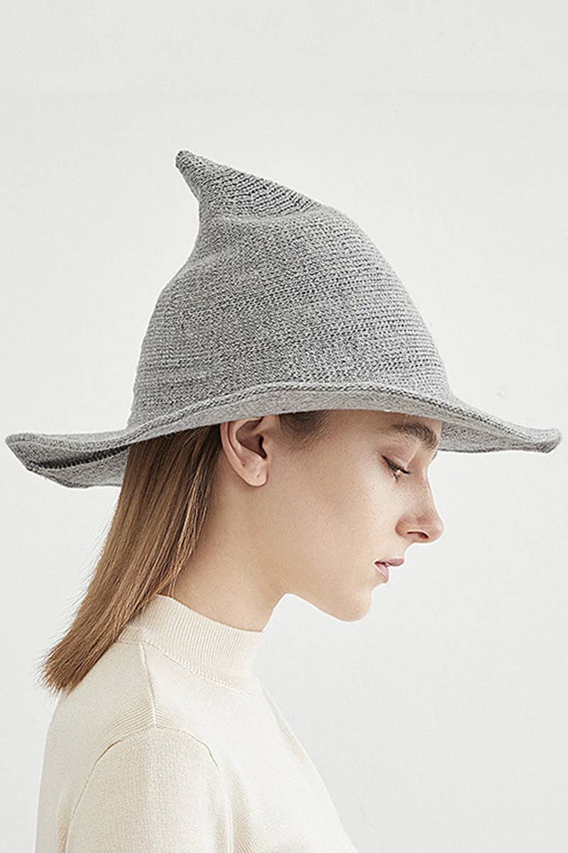ACCITY - Wholesale Cloche Hat - Women's - Halloween Pointed Witch Hat, Knit & Foldable_CWAH061720