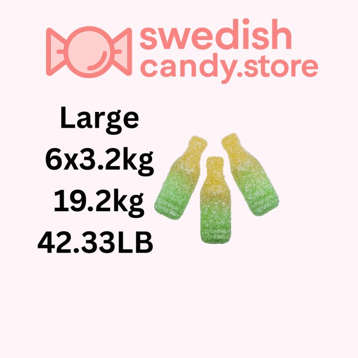 Swedish Candy.Store - Swedish Candy - Wholesale Gummy - Swedish Candy Pear Soda/Pear Soda 3.2kg/7.05LB2