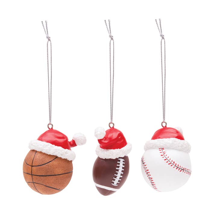 C&F Home - Wholesale Ornament Set - Christmas Sports Gear Ornament Set 3
