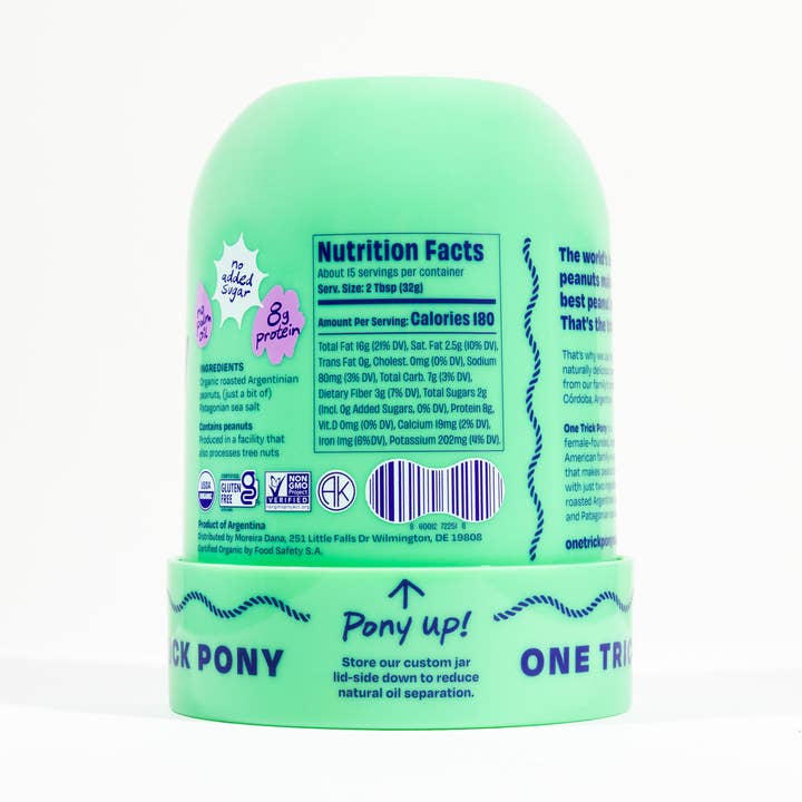 One Trick Pony - Wholesale Nut Butter - Crazy Crunchy Organic All Natural Peanut Butter - 16oz Jar5