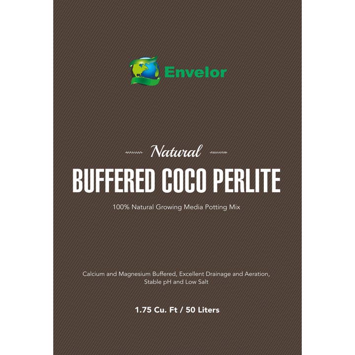 Coir Tan Buffered Coco Perlite Grow Media 50 Liters Bag for wholesale on Faire4