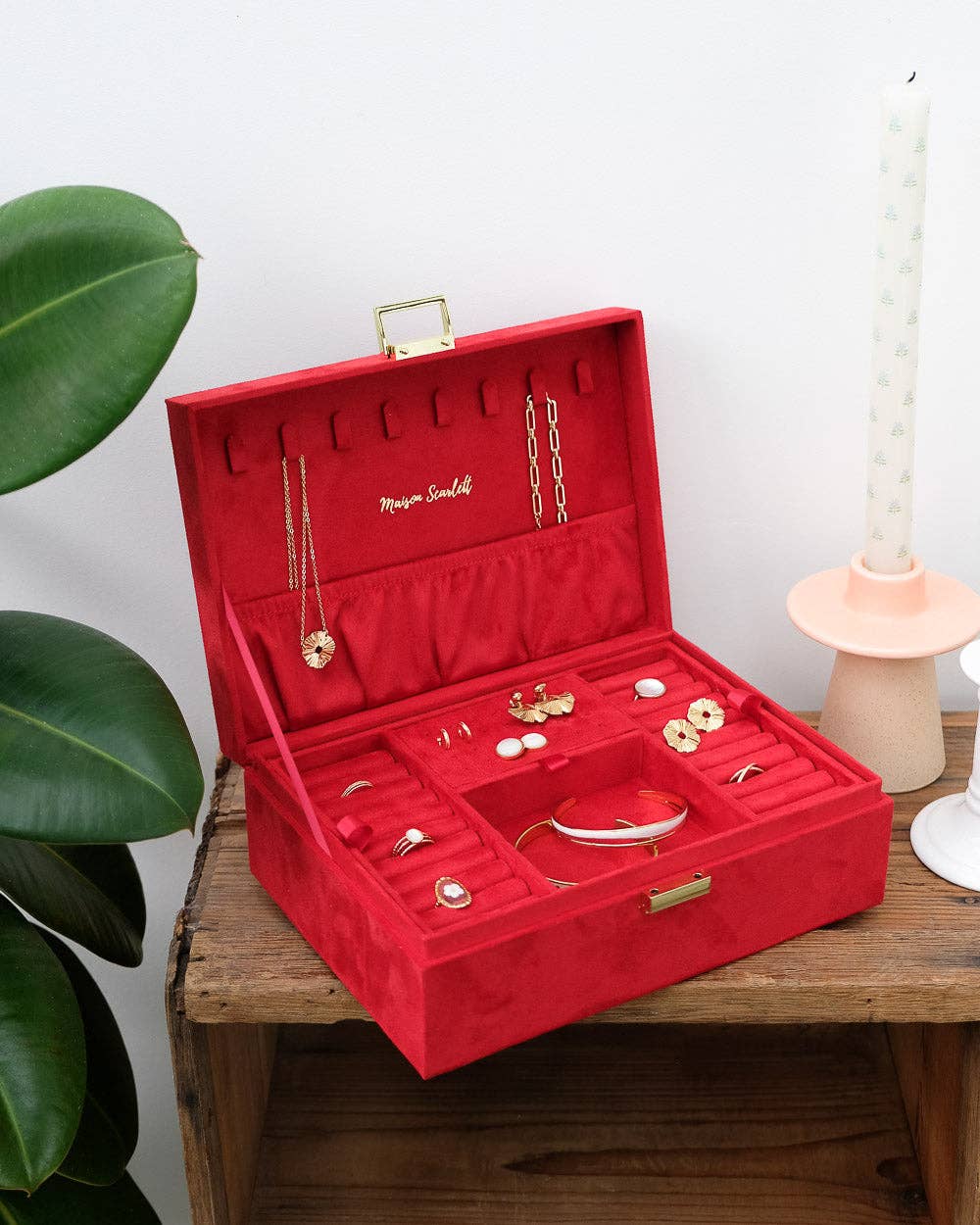 Maison Scarlett - Wholesale Jewelry Box/Organizer - Louise velvet jewelry box13