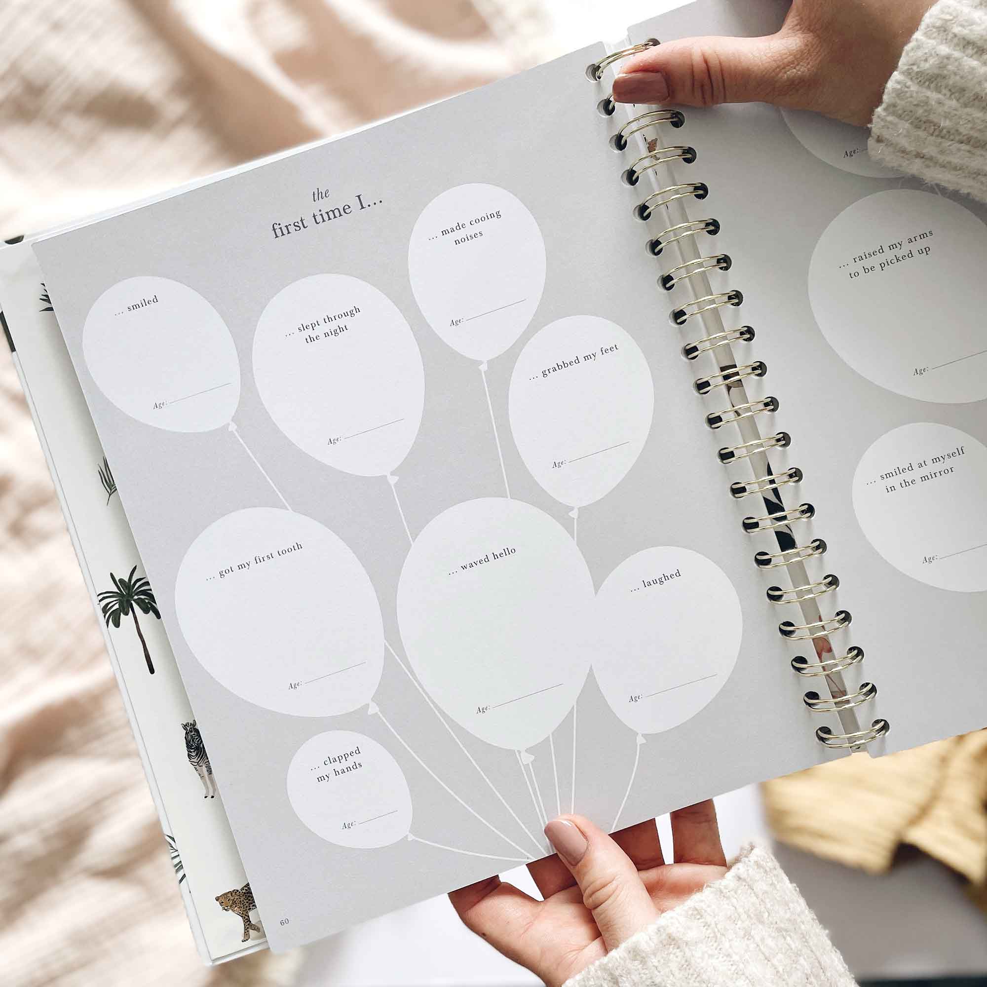 Blush And Gold – wholesale Memory book – Child & baby – My Baby Book (Jungle)  luxury gift for new parents + box6