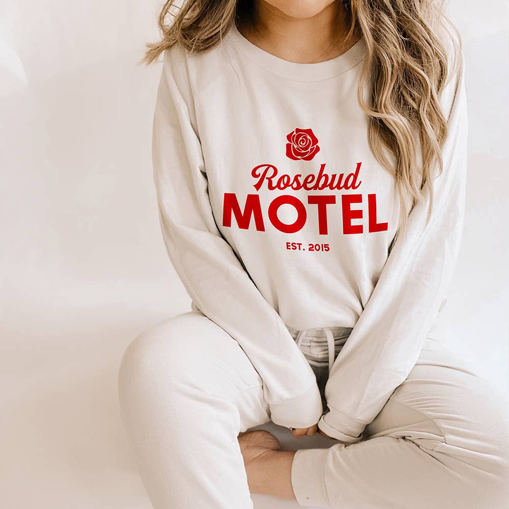 Alley & Rae – Engroshandel Grafisk Sweatshirt - Unisex – Rosebud Motel Schitt’s Creek Crewneck Sweatshirt3