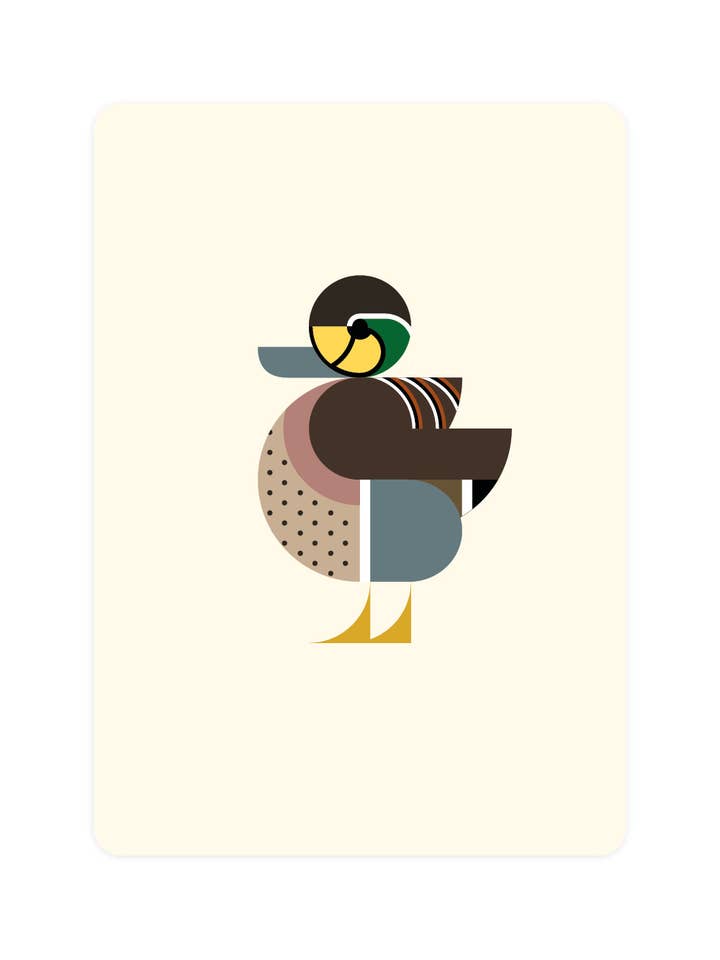 Postcard with Baikal Teal for wholesale by Eendje