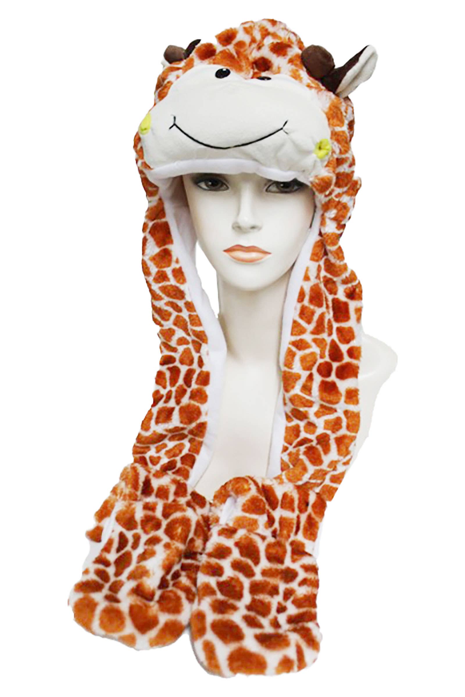 Cap Zone - Vente Bonnet – femme - Chapeau en peluche Animal Pals avec longues oreilles rabattables2