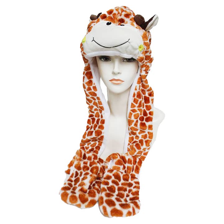 Cap Zone - Wholesale Beanie - Women's - Animal Pals Fuzzy Plush Hat With Long Ear Flaps3