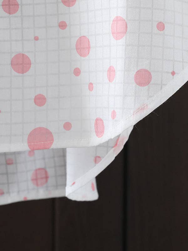 VividLux - Wholesale Button Down Shirt - Women's - Long Sleeves Loose Polka-Dot Lapel Shirts Tops11