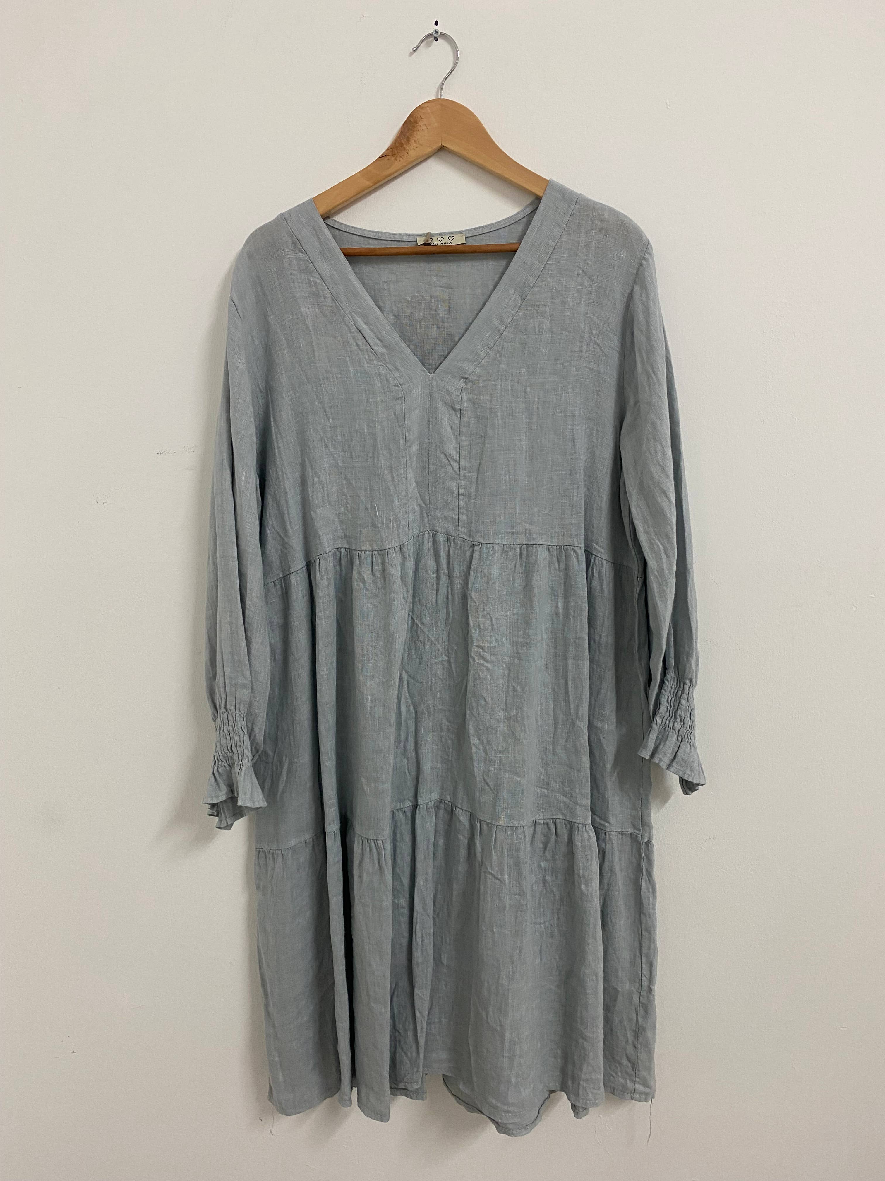 ORNELLA PARIS - Wholesale Dress - Women's - LEL-R5223 linen dress3