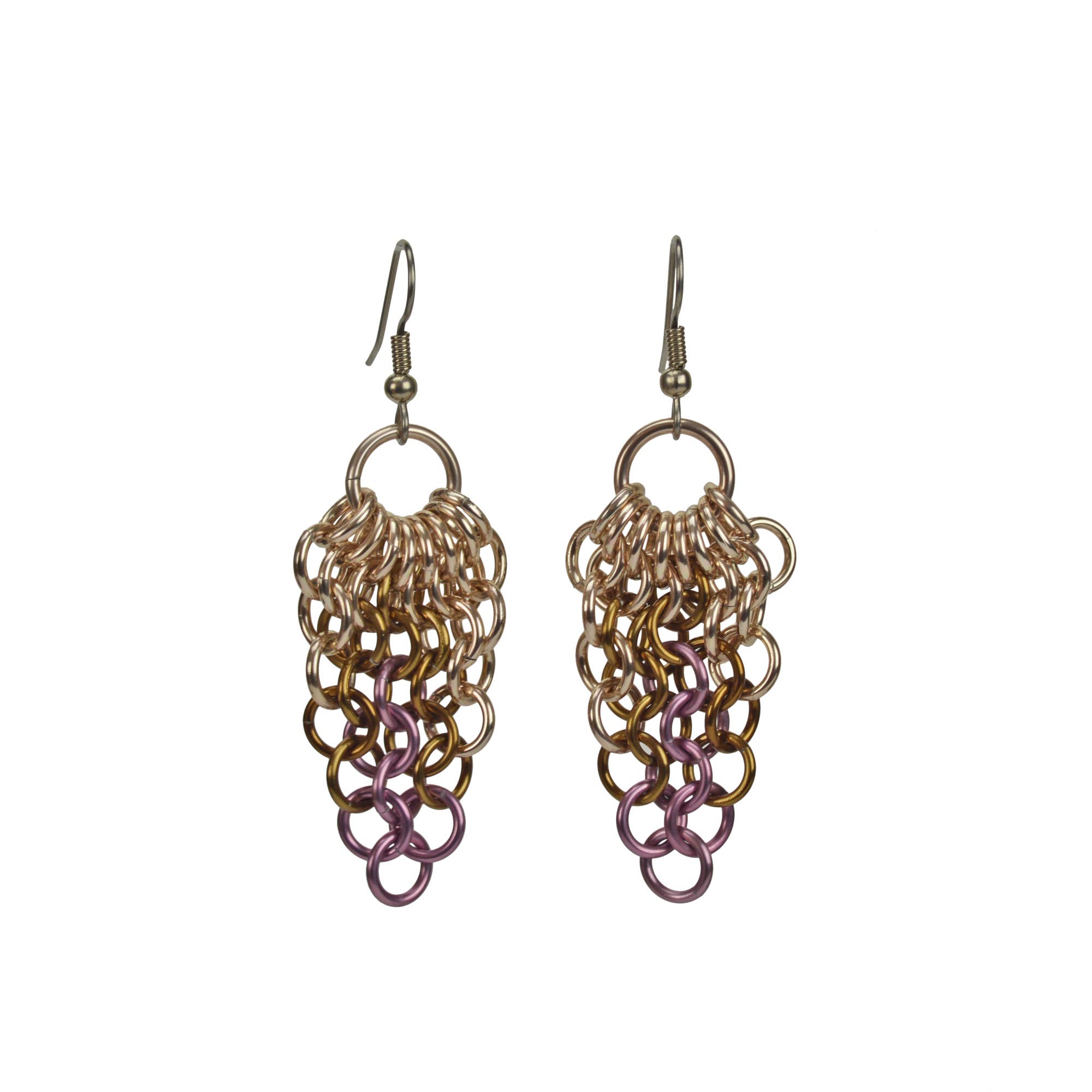 Rebeca Mojica Jewelry - Wholesale Dangle Earrings - Mesh Cluster Earring - Vintage Rose4