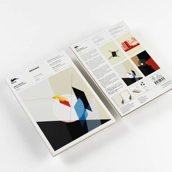 Bauhaus A5 Note Pad & Writing Paper for wholesale by Pepin Press