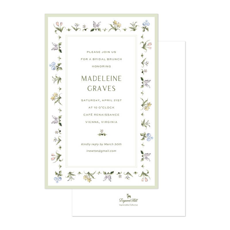 Maypole Blossoms Boxed Invitation for wholesale by Dogwood Hill