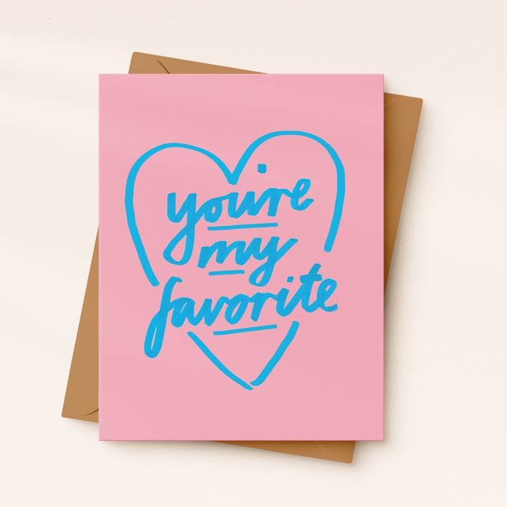 You’re My Favorite | Valentine’s Day Card | Cute Love Card for wholesale by Daydream Prints