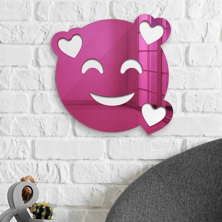 4ArtWorks – wholesale Väggspegel – I kärlek Emoji | Dekorativ Väggspegel