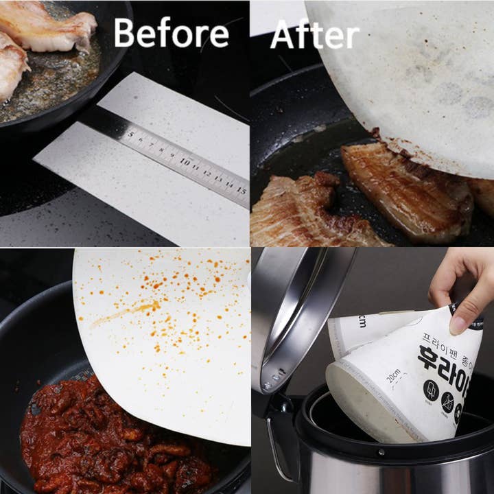 Nineware - Wholesale Kitchen tool/gadget - 10pc Pulp Oil Guard, Disposable Grease Splatter Frying Cap6