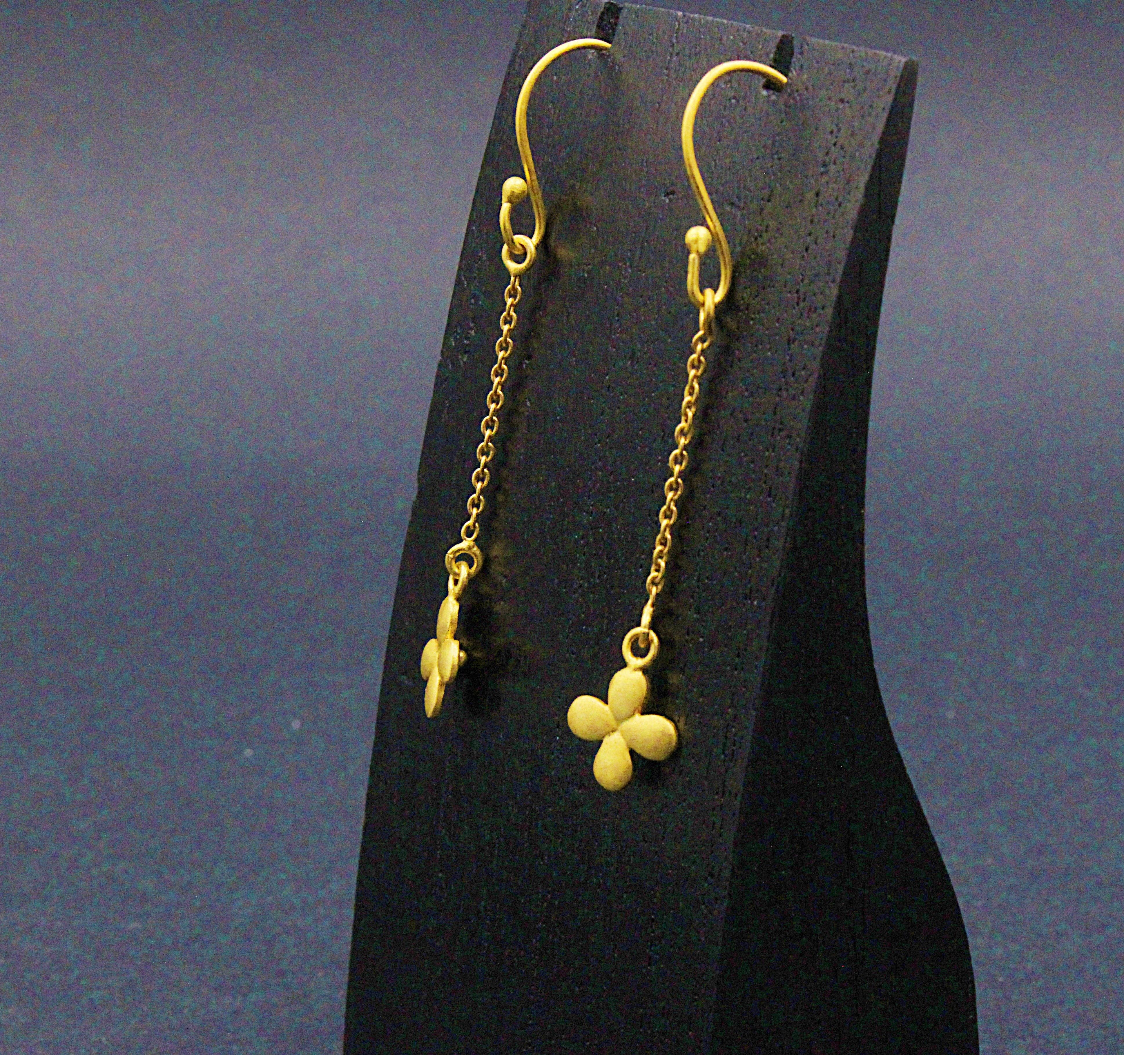 LA MAR – wholesale Dangle earrings – FLOR earrings gold-plated4
